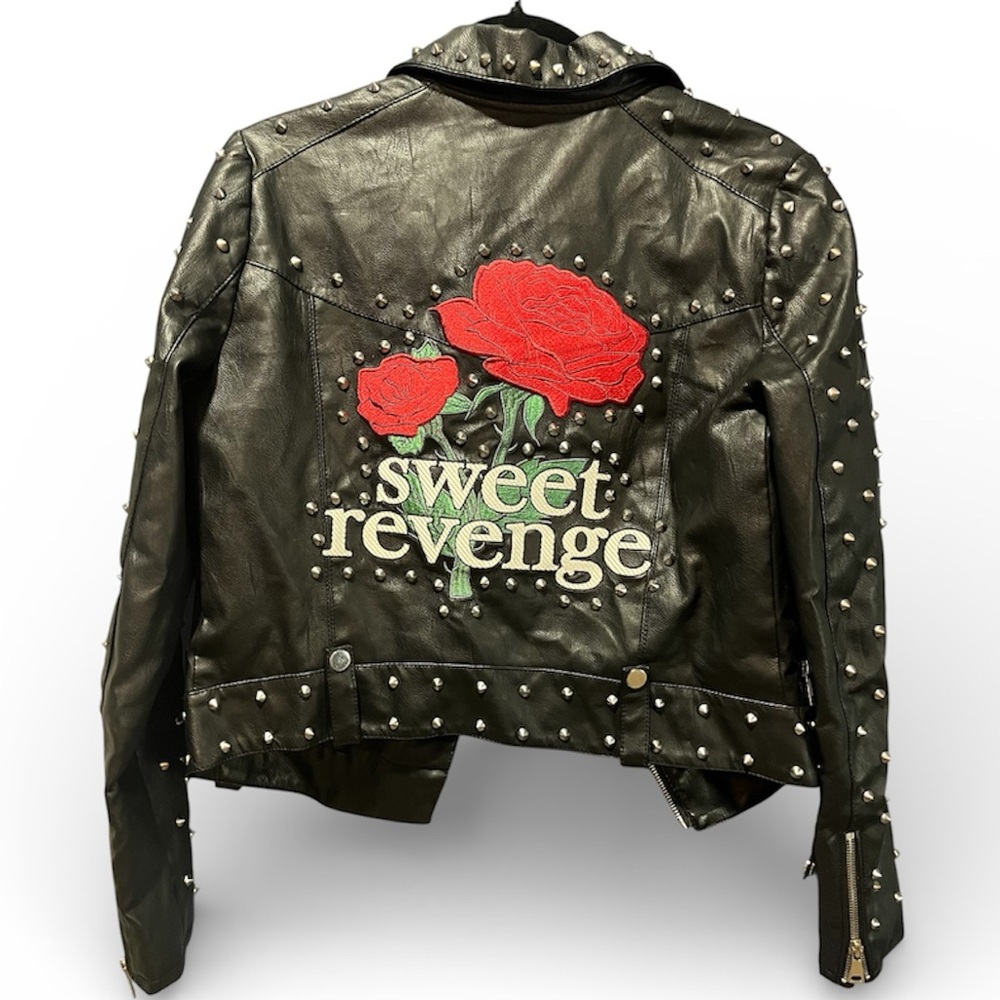 Pull & Bear Sweet Revenge Studded Biker Jacket